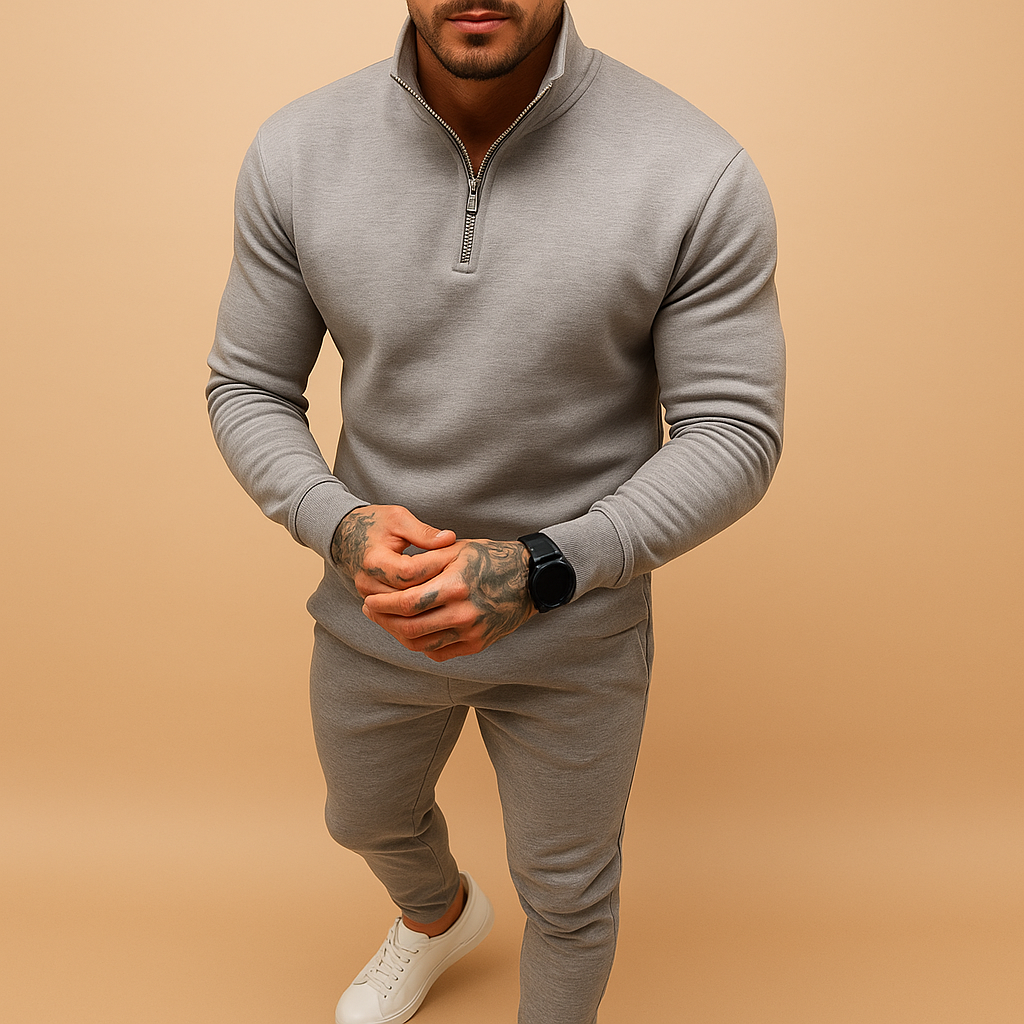 Tommy - Tracksuit with Half-zip Sweater and Pants for Men