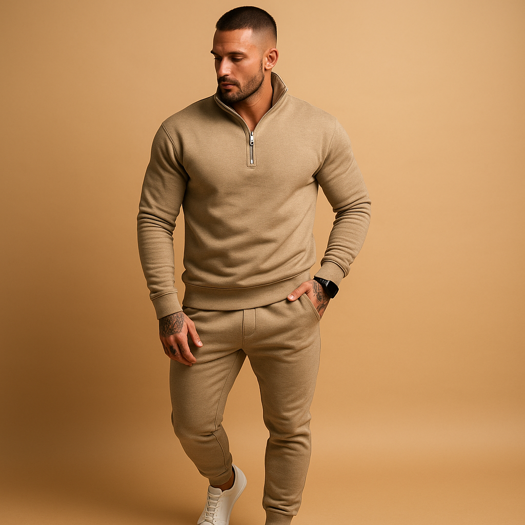 Tommy - Tracksuit with Half-zip Sweater and Pants for Men
