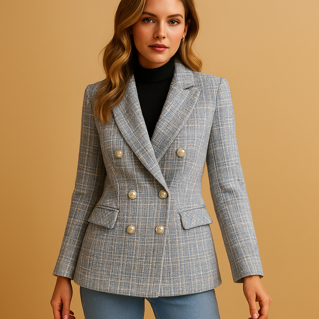 Elena - Checked Blazer with a Tailored  Fit for Women