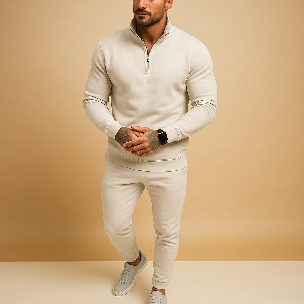 Tommy - Tracksuit with Half-zip Sweater and Pants for Men