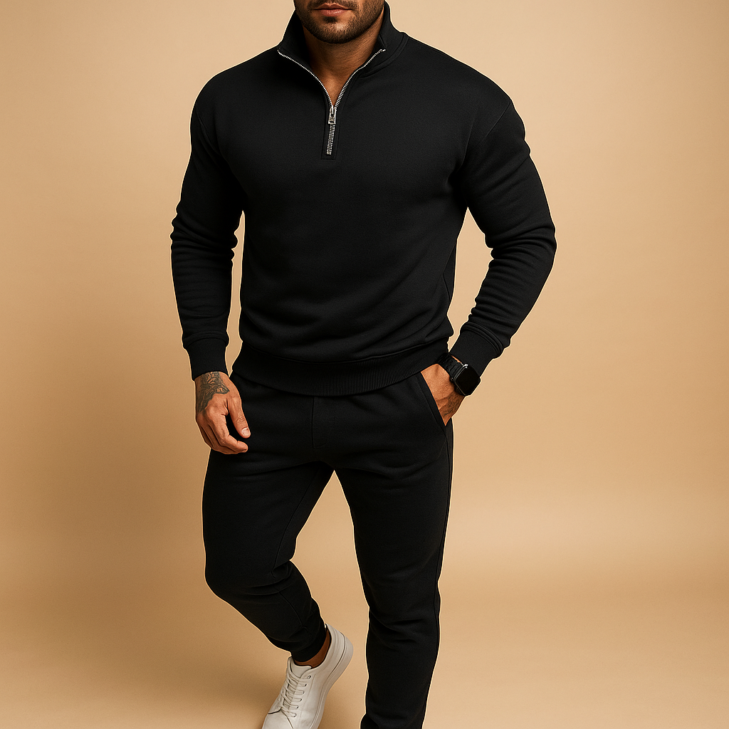 Tommy - Tracksuit with Half-zip Sweater and Pants for Men